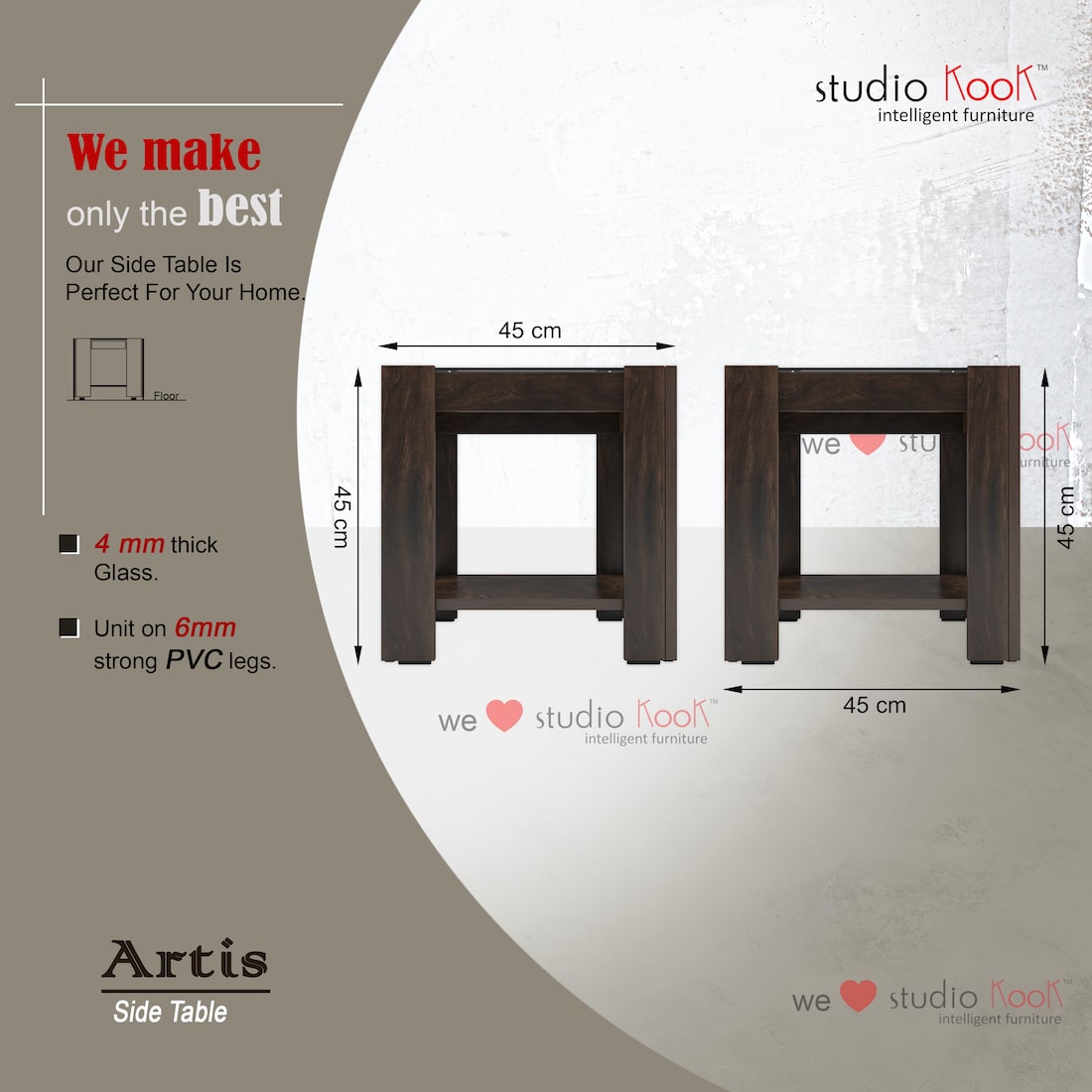 Artis Side Table (Matte Finish)