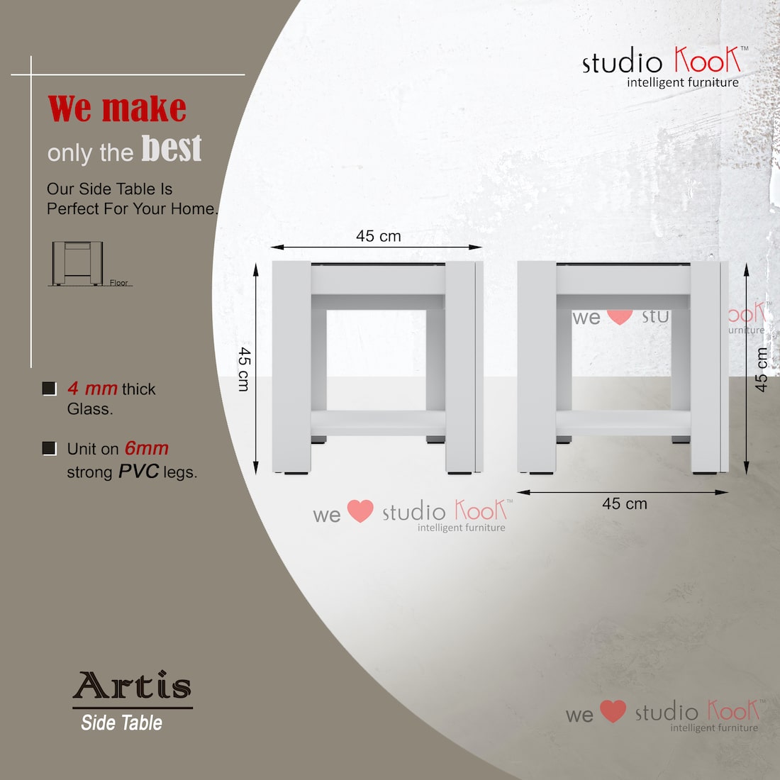 Artis Side Table (Matte Finish)