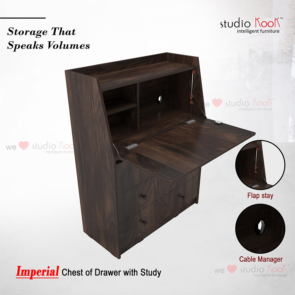 Imperial Chest of Drawers with Study