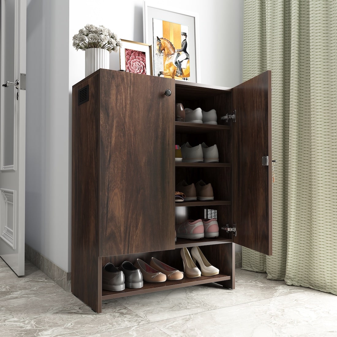 Derby Shoerack 15 pairs capacity Shoe Cabinet with Lock – StudioKook