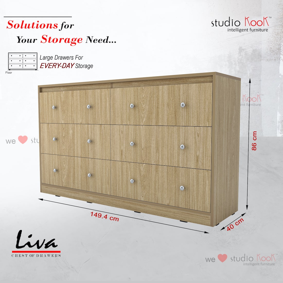 Liva Chest of Drawers