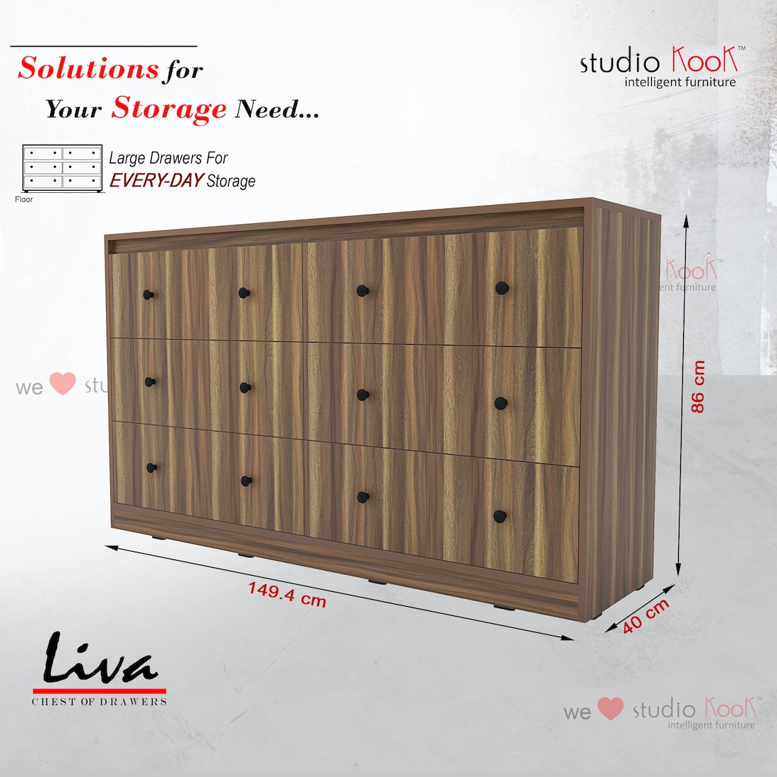 Liva Chest of Drawers