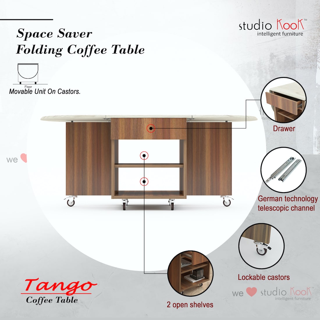 Tango Folding Coffee Table