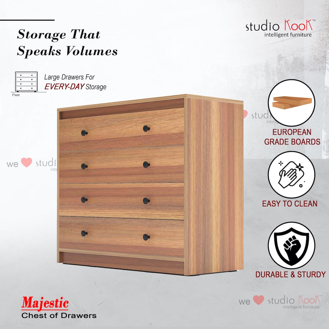 Majestic Chest of Drawers (Matte Finish)