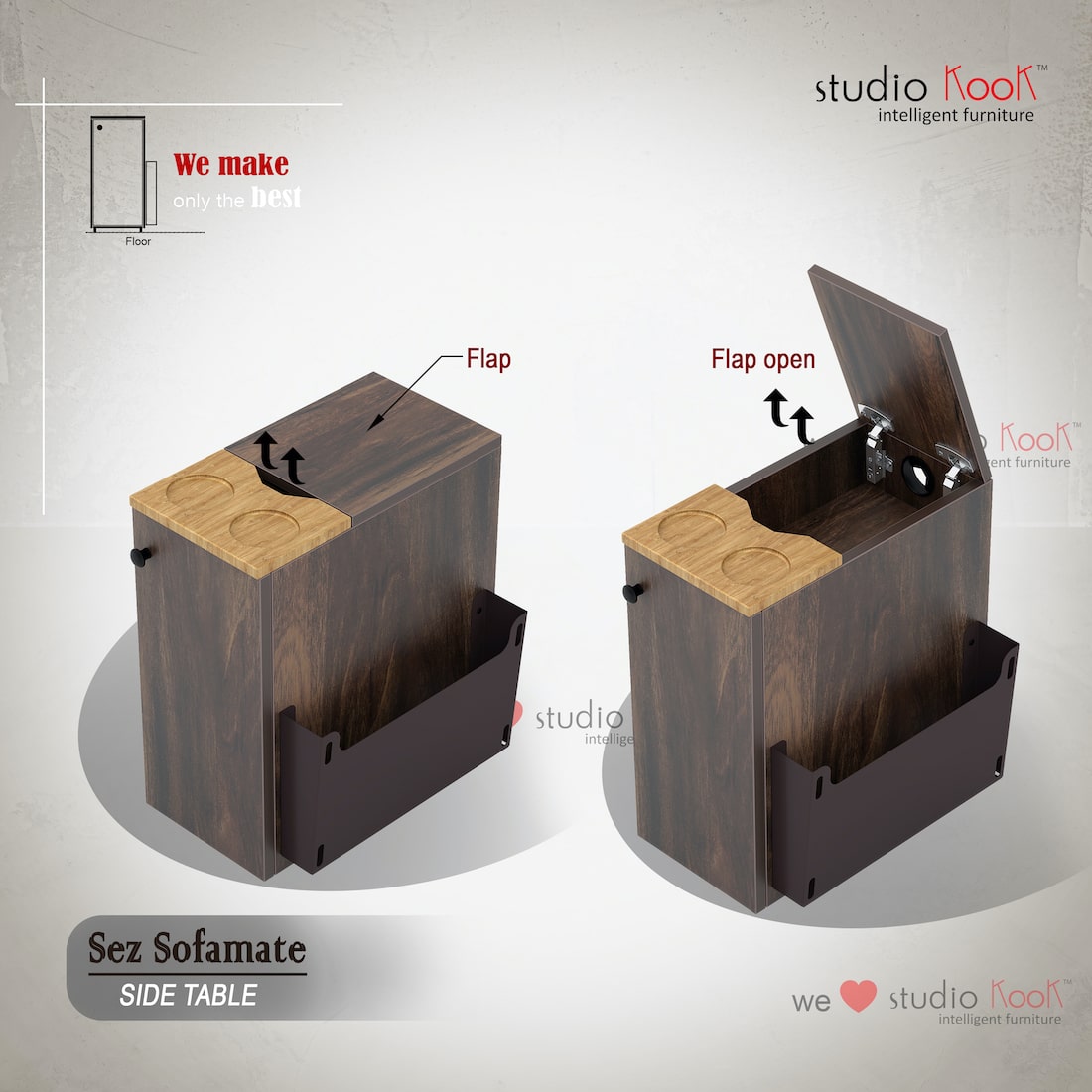 Sez Sofamate Left Side & End Table