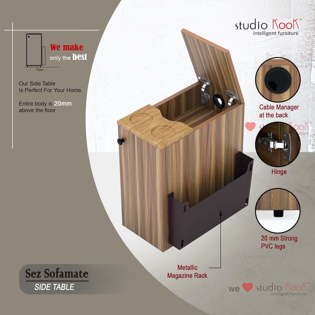 Sez Sofamate Left Side & End Table