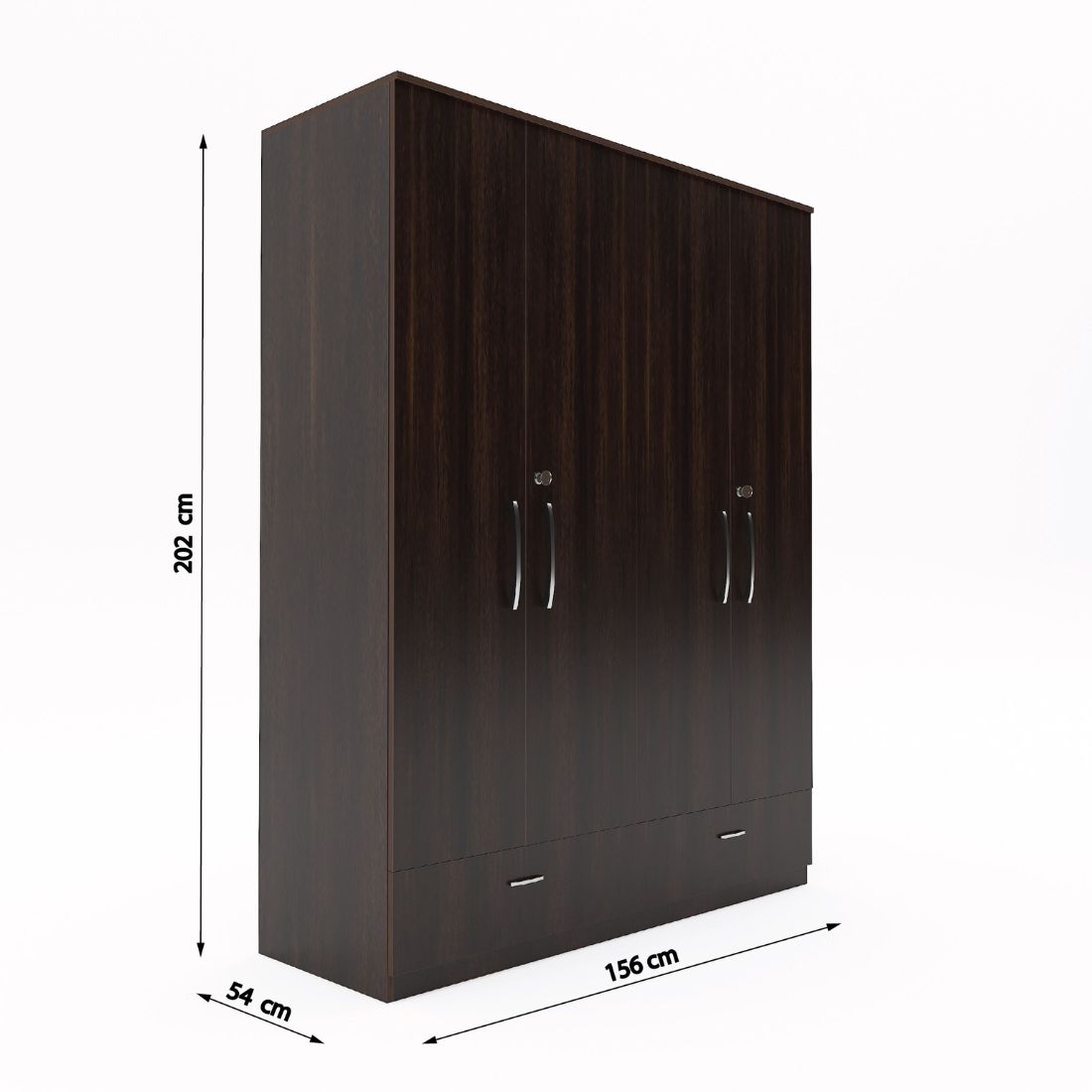 Amari 4 Door 3 Drawer Wardrobe