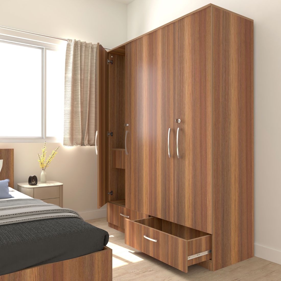 Amari 4 Door 3 Drawer Wardrobe