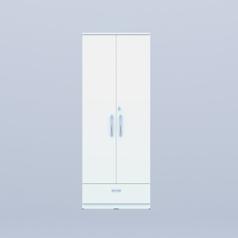 Amari 2 Door 2 Drawer Wardrobe (Moonshine White Finish)