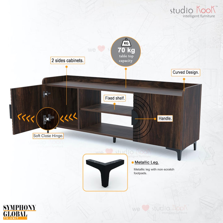 Symphony Global TV Unit with Handle