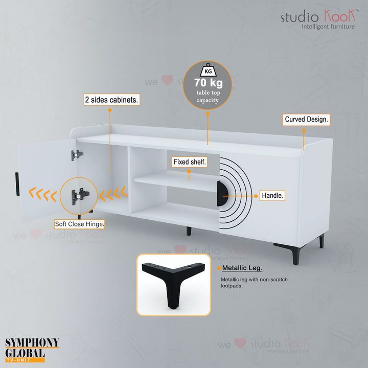Symphony Global TV Unit with Handle