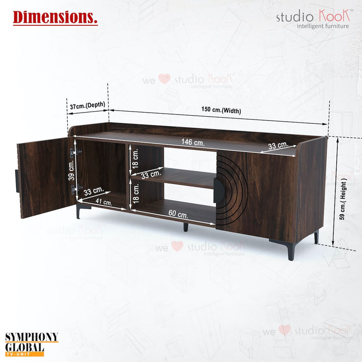 Symphony Global TV Unit with Handle