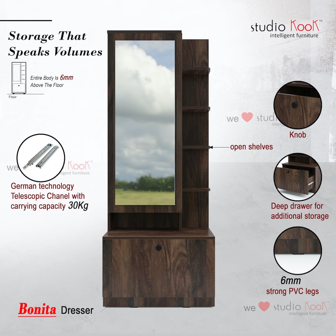 ArtStation - Diva full body mirror storage cabinet dressing table |  Resources