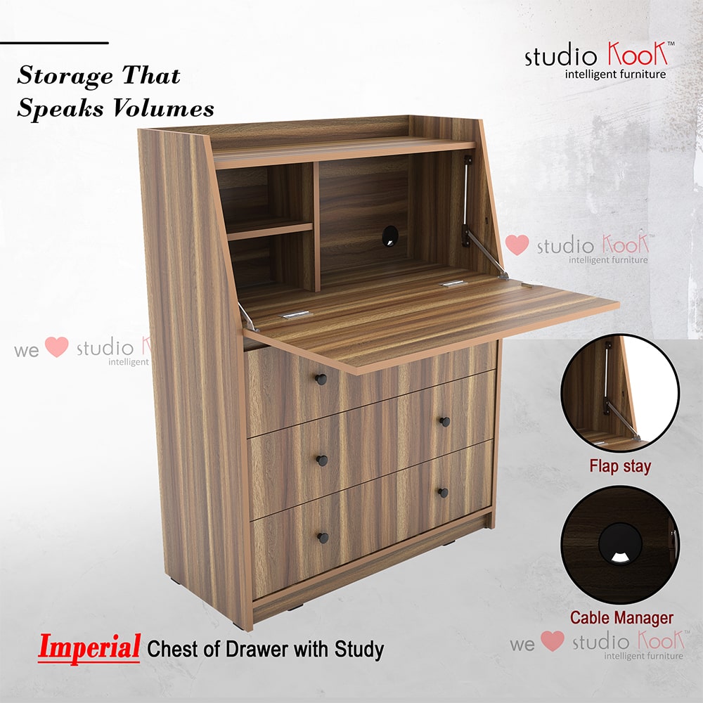 Imperial Chest of Drawers with Study