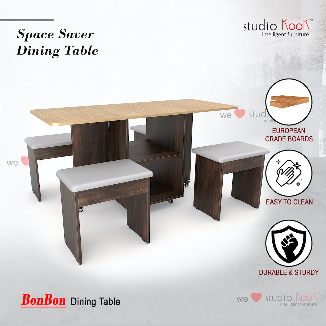 4 seater space saver dining table sale