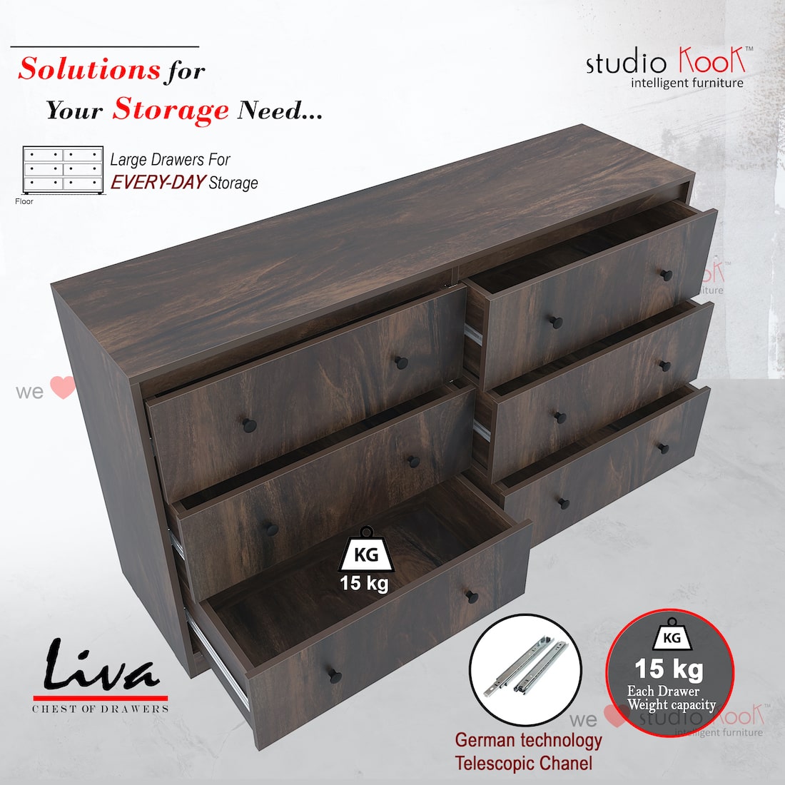 Liva Chest of Drawers