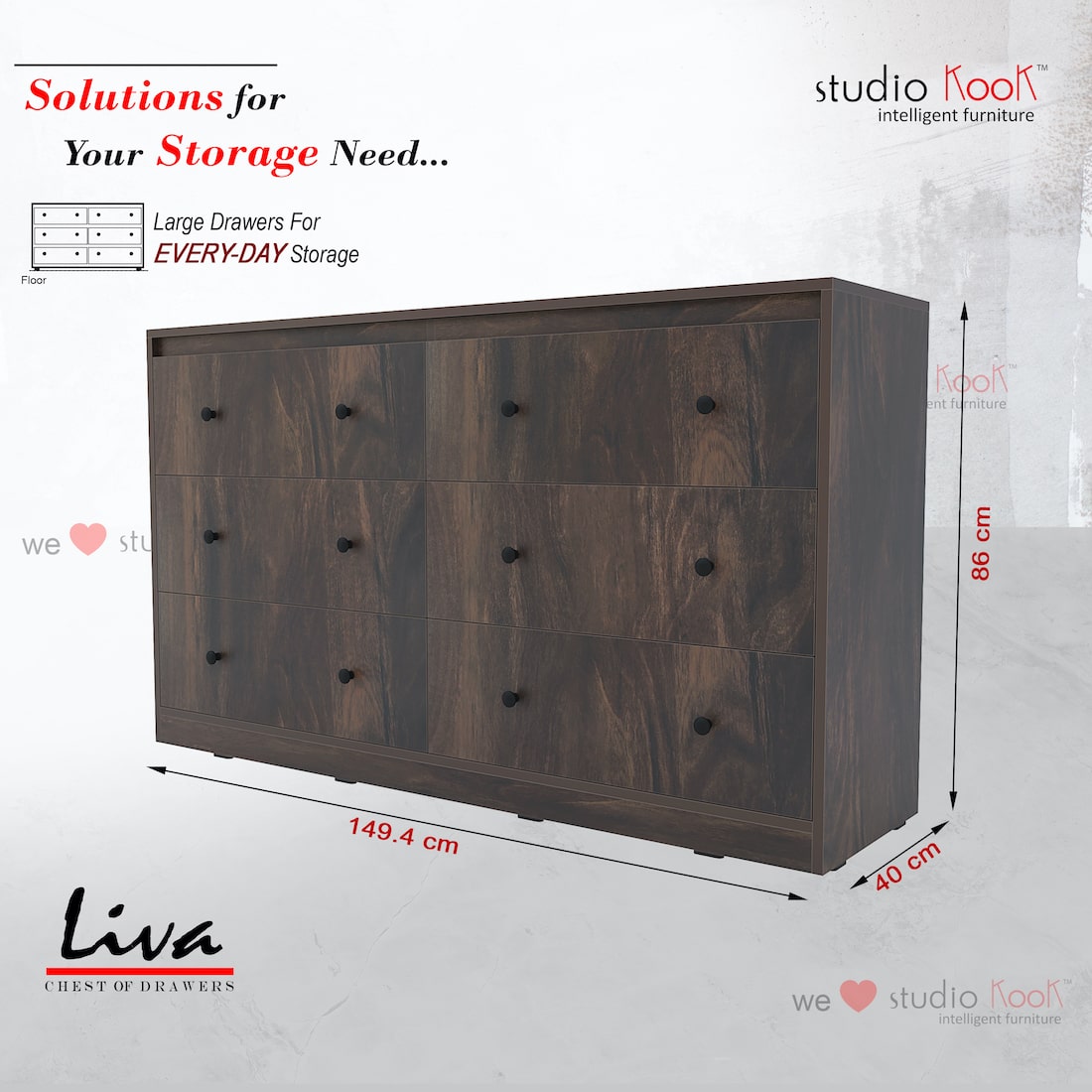 Liva Chest of Drawers