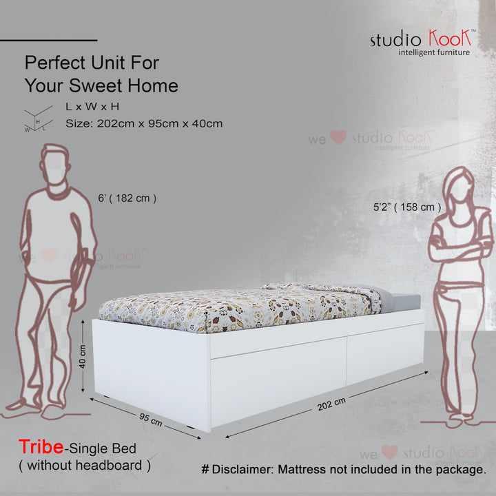 Tribe Single Bed (Without Headboard)