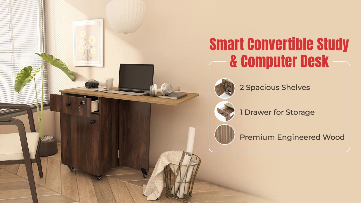 Smart Convertible Study & Computer Desk