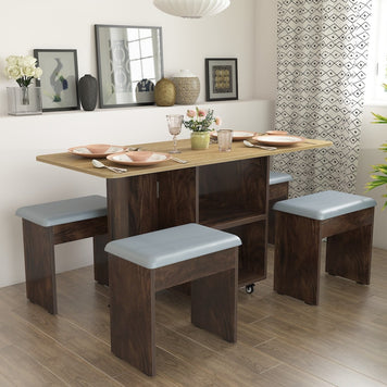 Bonbon 4 Seater Folding Dining table with Inbuilt Seating
