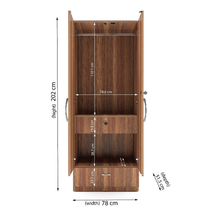 Amari 2 Door 2 Drawer Wardrobe - StudioKook