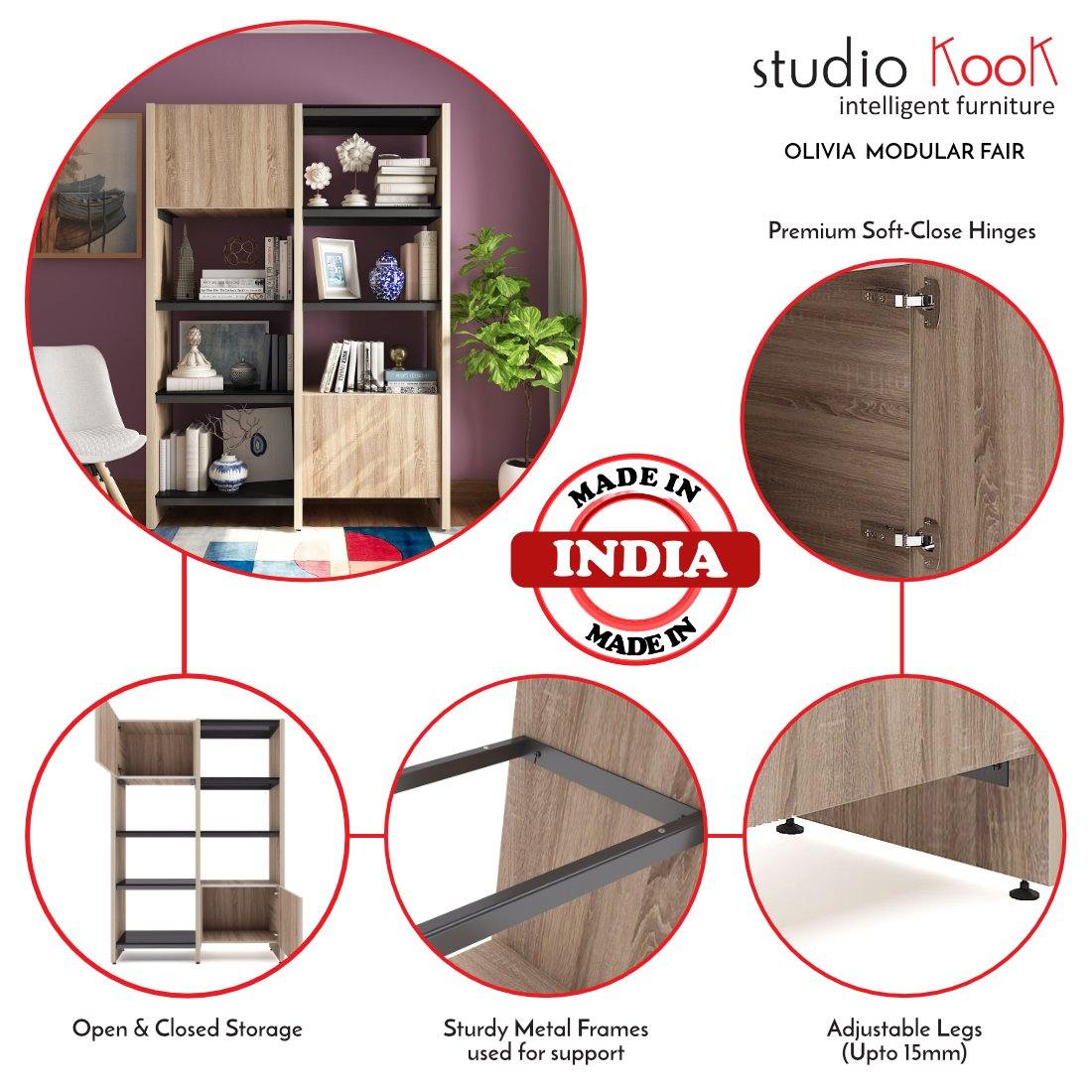 Olivia Modular Fair Bookshelf - StudioKook