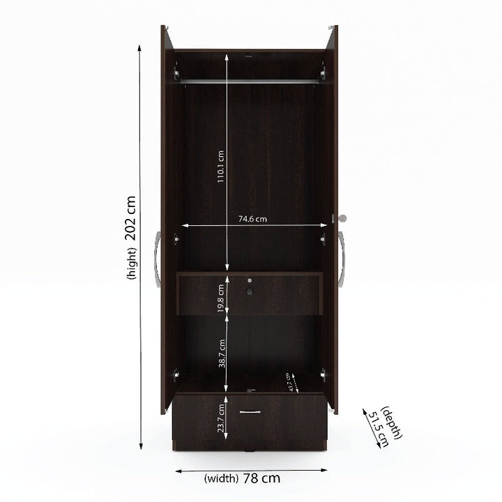 Amari 2 Door 2 Drawer Wardrobe - StudioKook