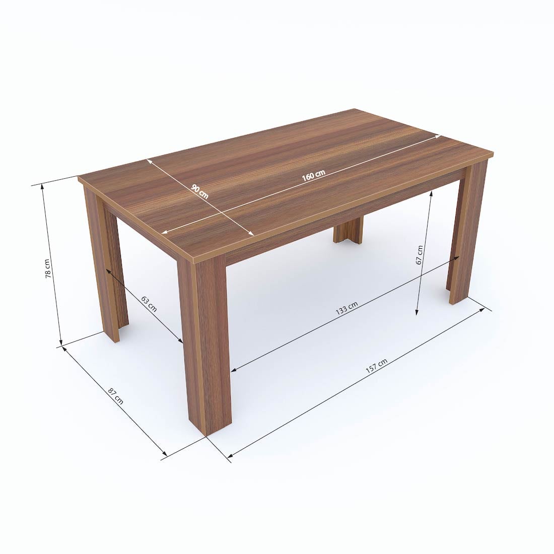 Alpine Dining Table  (25 mm MDF material , Without Chairs)