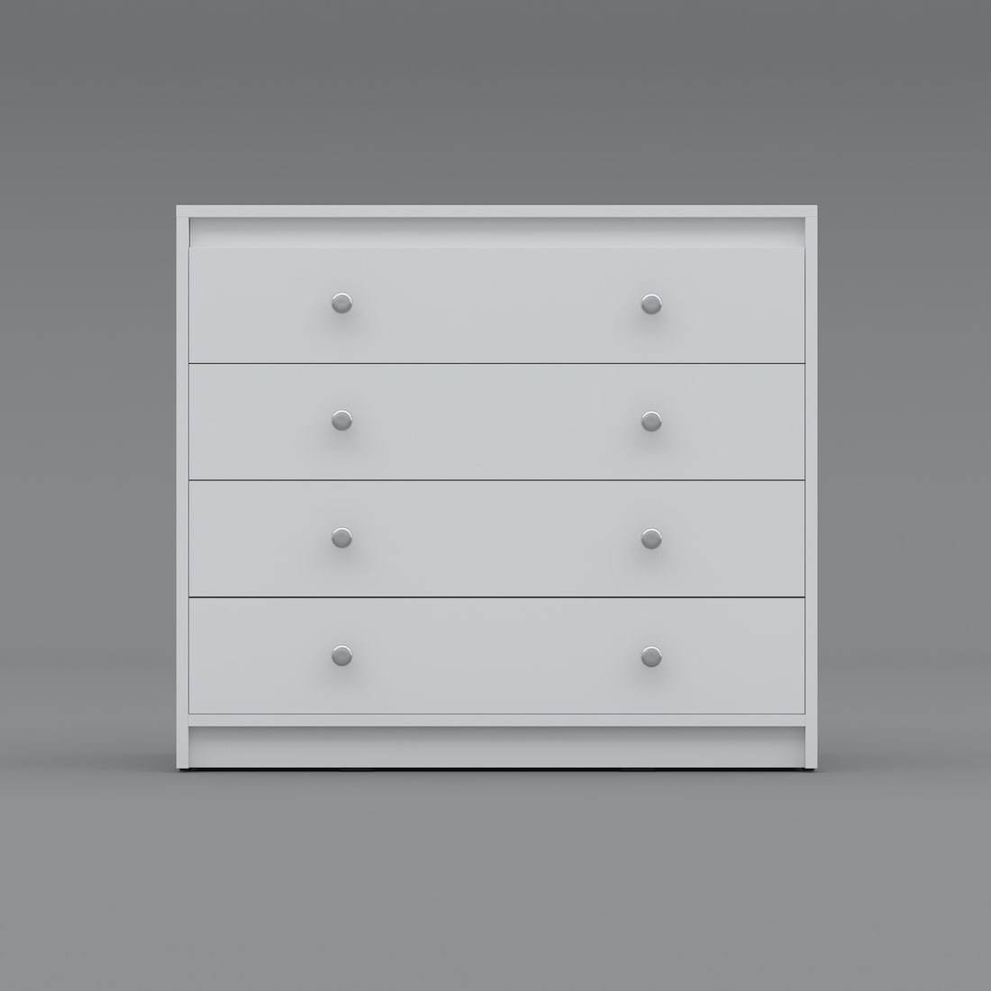 Majestic Chest of Drawers (Moonshine White, Matte Finish)