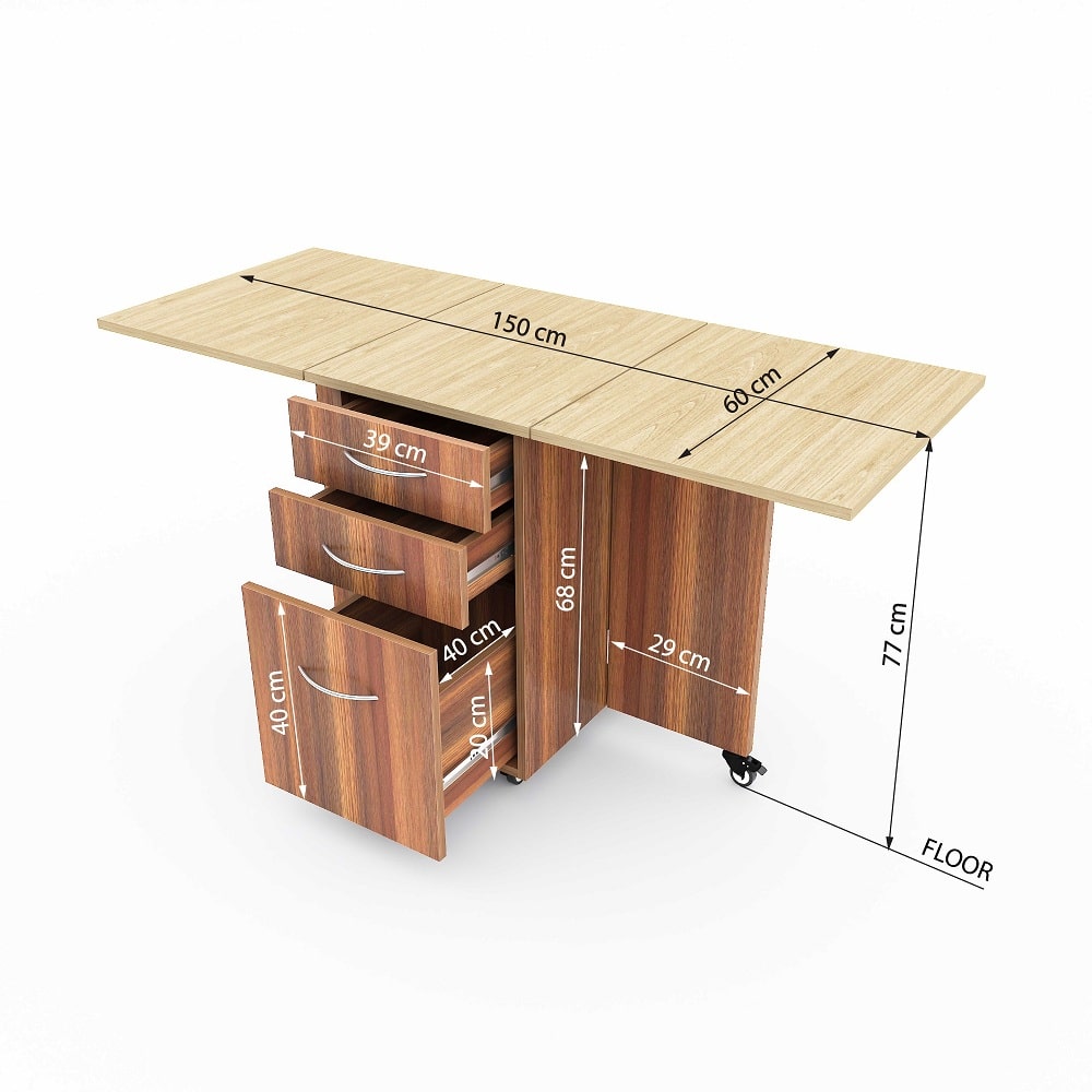 Dolce 4 Seater Folding Dining Table (Without Chairs)