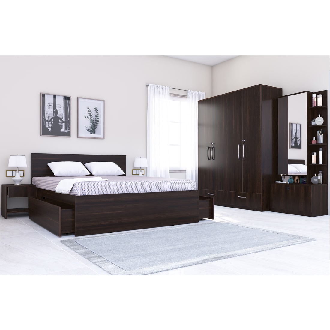 Sliding Wardrobe With Bed And Dressing Table in Dandeli at best price by  Shree Ganesh Furniture - Justdial