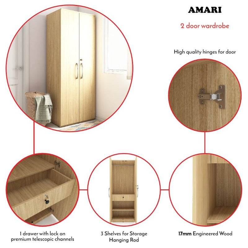 Amari 2 Door Wardrobe - StudioKook