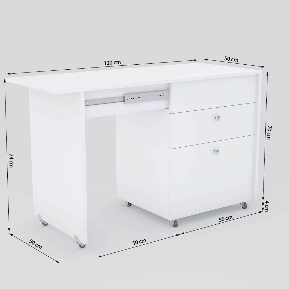 White study table on sale with storage