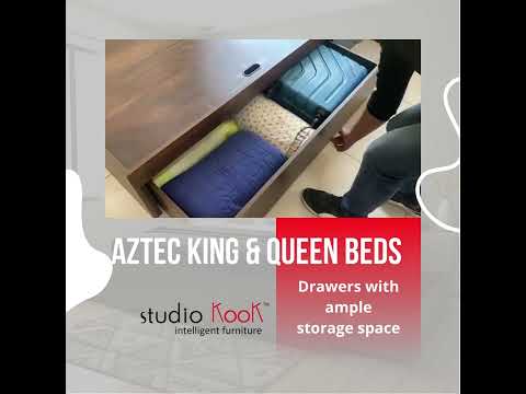 Aztec Left Queen Bed with One Drawer on Left